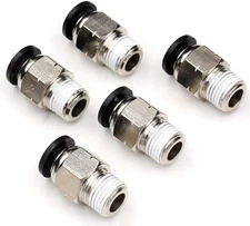 Push to connect tube fittings 1 4 to 1 8 NPT straight set