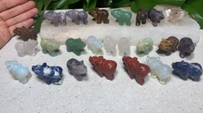24pcs 4cm many kinds of materials carved bears