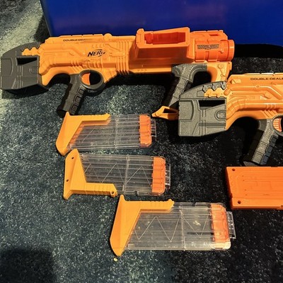 NERF doomlands DOUBLE DEALER TWO + 4 magazines + Darts