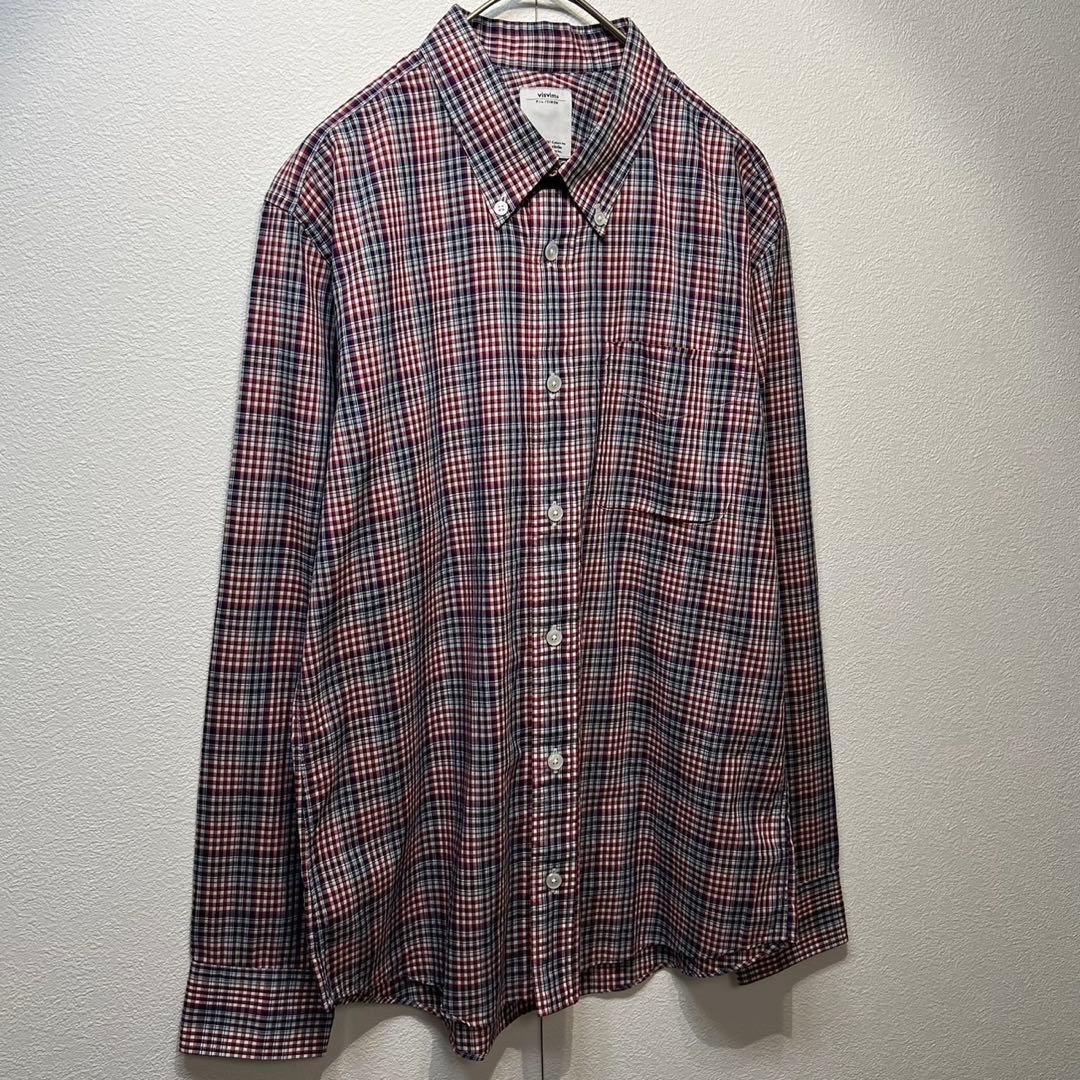 VISVIM Checked Button Down Long Sleeve Cotton Shi… - image 2