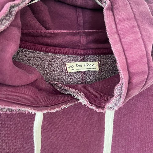 Sudadera con Capucha Free People Zuma Pullover S Púrpura Súper Suave Boho - Imagen 7 de 9