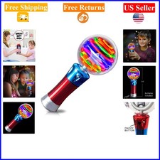 Spinning Light Up Toy Wand Set of 2 with Multicolor LEDs for Kids