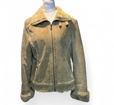 Wilson s Suede And Sherpa Tan Coat Size Medium Boho Western