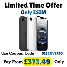 Apple iPhone 16e eSIM 128GB Unlocked iOS Smartphone All Colors Very Good