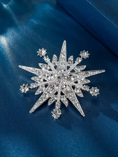 1pc Eight-pointed Star Alloy Rhinestones Brooch