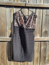 Dress Barn Signature Laura Size 10 Petite Little Black Dress Lace, Sexy