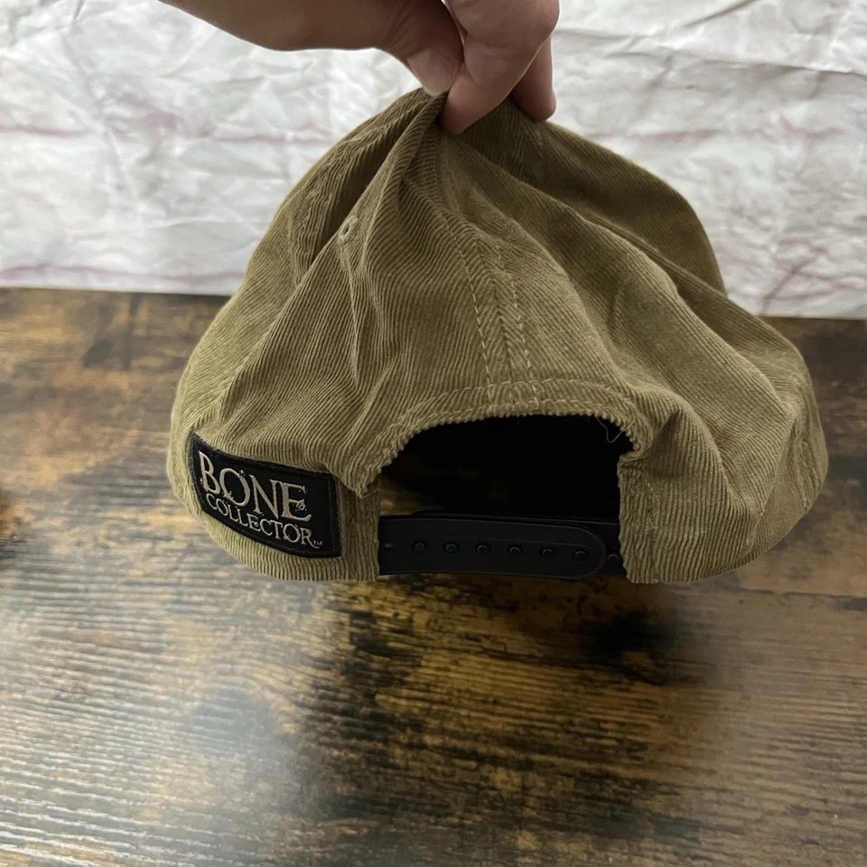 Bone Collector Hunter Green Corduroy Snapback Hat Excellent - Image 3 of 4