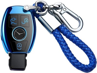Keychains with Key Fob Cover Special Soft TPU Key Case Cover Prote Color: Blue