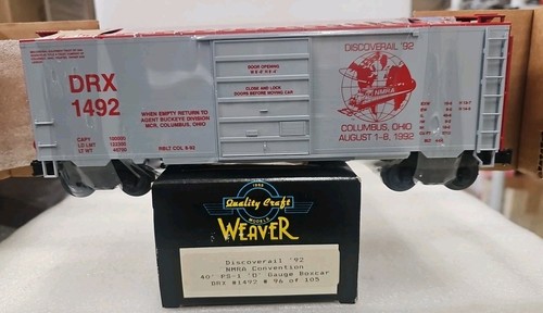 Weaver, DISCOVERAIL 92 Boxcar #1492 NMRA Convención Nacional, O Ga. 96 de 105 (F7) | Zustand: New