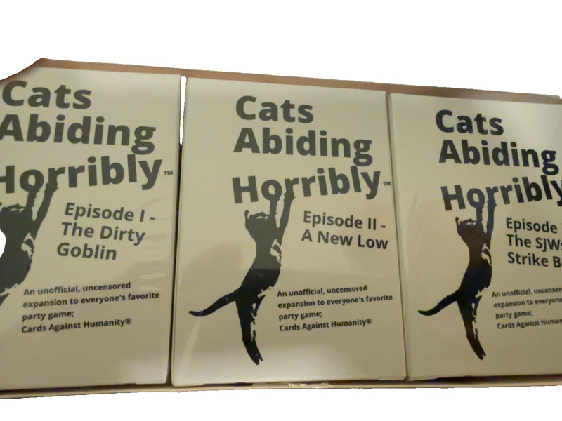 Cats Abiding Horribly Episodes 1 2 3 Expansion Packs to Cards Against Humanity
