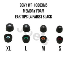 Sony WF-1000XM5 XM5 Memory Foam Eartips Earbuds Comfortable Replacement Black