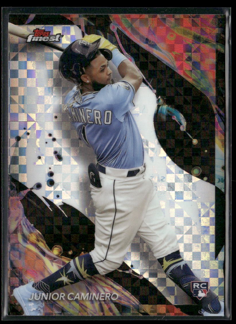 Junior Caminero 2024 Finest #198 Checkerboard Refractors Tampa Bay Rays