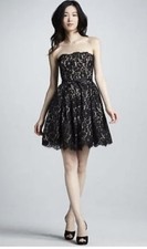 Womens Target Neiman Marcus Robert Rodriquez Strapless Lace Dress Black Size 10