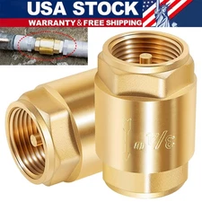 One Way Brass In-Line Check Valve 3/4-Inch IPS Female Iron Pipe 20403LF 2 Pack