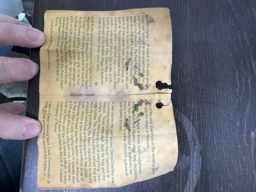RAR Delva Schnaps Cognac Flasche Rommel WWII Militär Alliierte Streitkräfte mit Heft - Bild 9 von 13