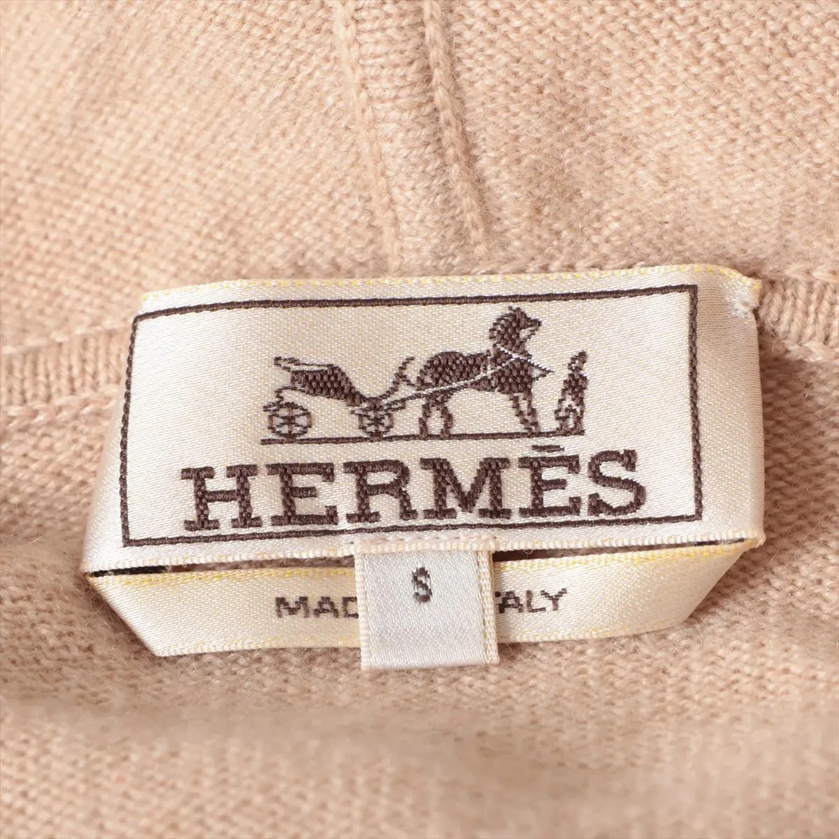 Hermès Cashmere Felpa con Cappuccio S Donna Marrone Felpa con Cappuccio in Maglia