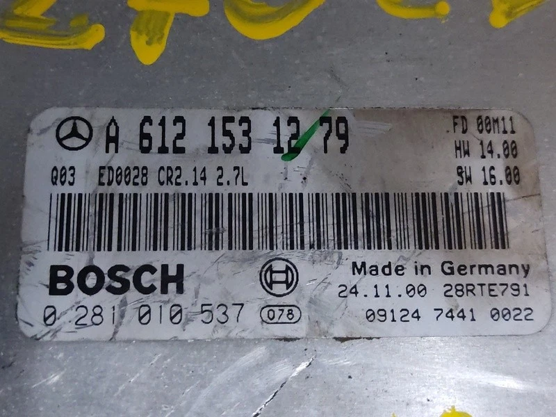 0281010537 centralina motore per MERCEDES-BENZ CLASE E T-MODEL 270 1996 1026273 - Immagine 4 di 4