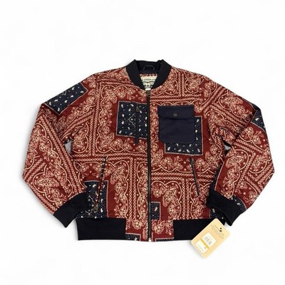 Levi s Paisley Bandana Quilted Bomber/Puffer Jacket Size Small