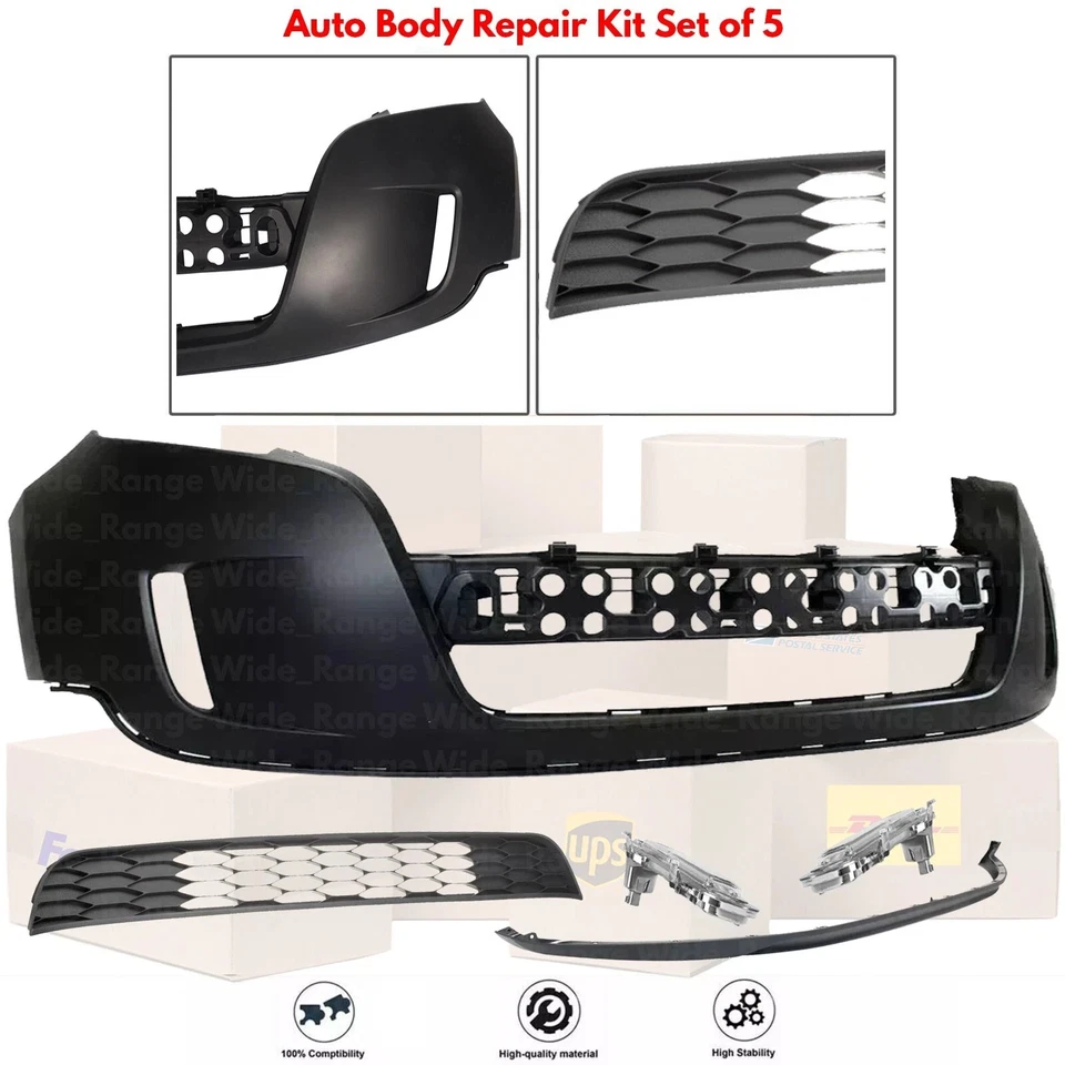 Front Bumper Cover Fascia Paintable & Fog Light Assembly For 2011-2014 Ford Edge Foto 2 de 4