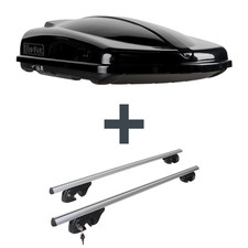 Dachbox Topbox TopBox 420 Duo + Dachträger Menabo für Skoda Octavia Kombi II 1Z5