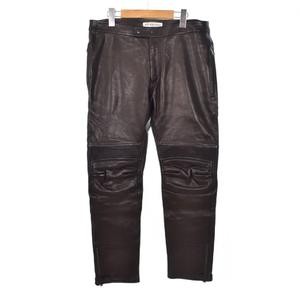 BALENCIAGA Leather Biker Pants Goat Leather 48 Black 438675 Men's thumbnail 8