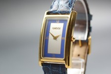 [Quasi come nuovo] Orologio da uomo Gucci 2600M 23 mm quadrante blu argento...