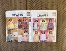 VTG McCall s Patterns 3275/ 3627 Lot 18 Doll Wardrobe Accessories New