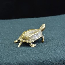 5.5cm Pure Brass Little Turtle Ornament Hand-held Copper Turtle Decoration
