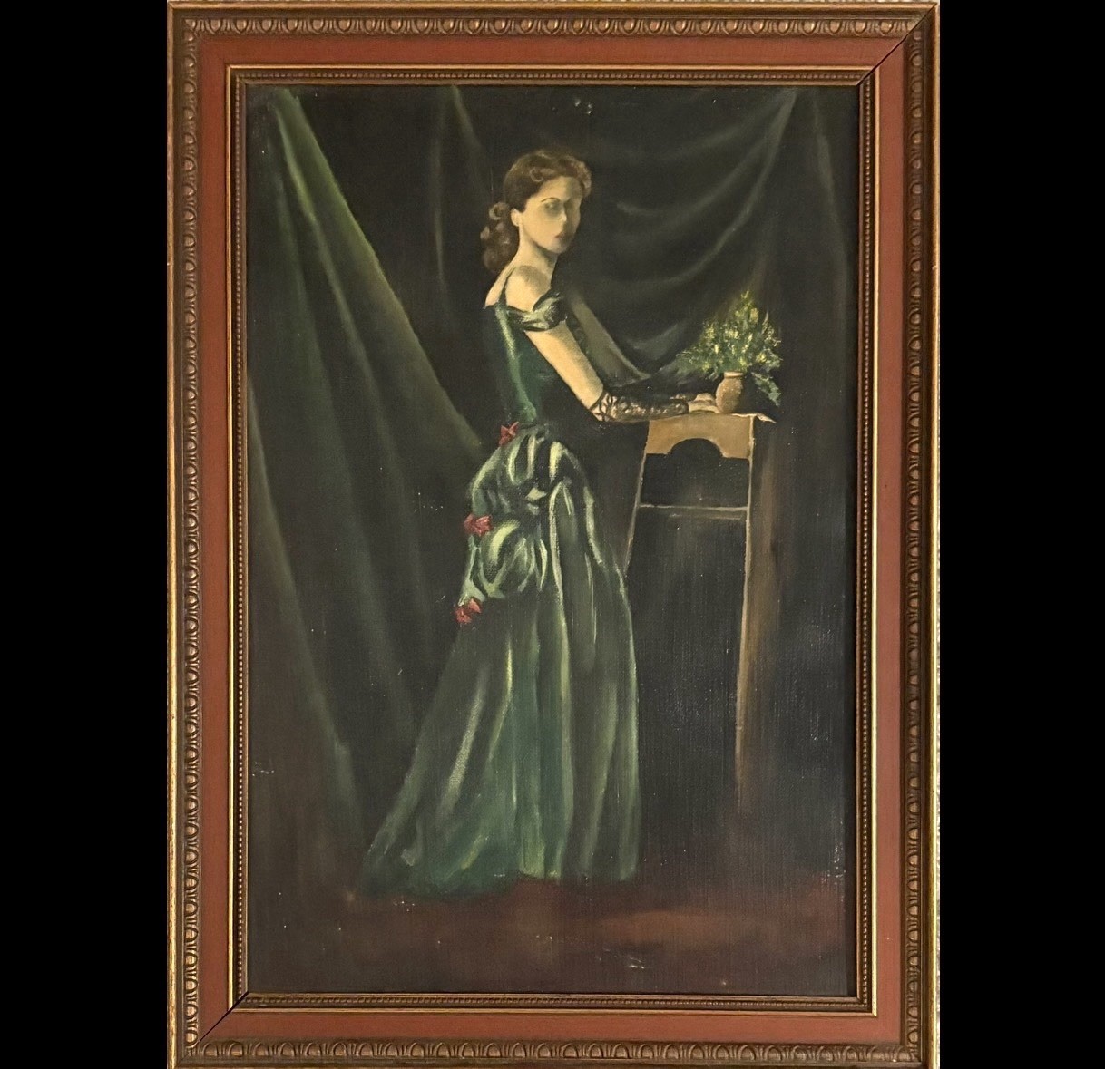 Painting Of Woman In Green Dress