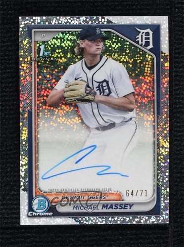 2024 Bowman Draft Chrome Prospect Sparkle Refractor 64/71 Michael Massey Auto