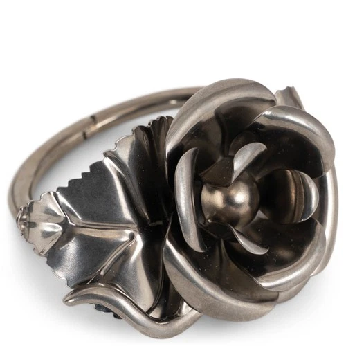 73906 auth PRADA gunmetal 2016 ROSE Bangle Bracelet