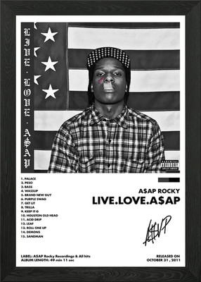 ASAP Rocky Live Love ASAP Gerahmtes Wandbild Poster Leinwanddruck Bild