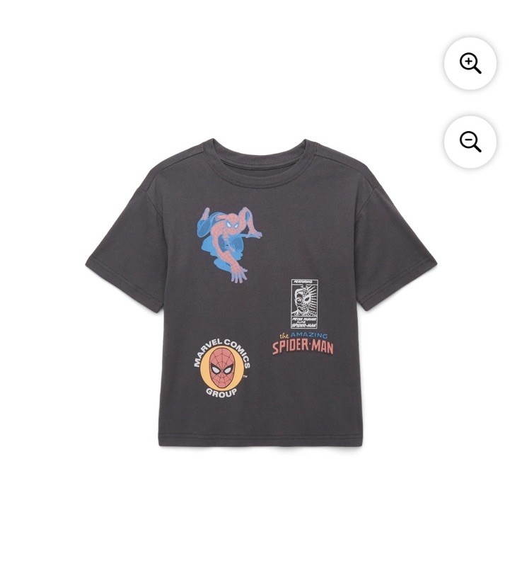 Spider-Man Boys' Gray Size Medium 8 Front Back Graphic Short Sleeves T Shirt image 5