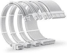 ⭐⭐⭐⭐⭐Asiahorse Black White PCIe 5.0 12VHPWR Sleeved PSU Extension Cabl