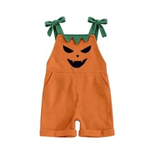 Halloween Costume Cute Pumpkin Ghost Overalls for Toddler Boys Girls