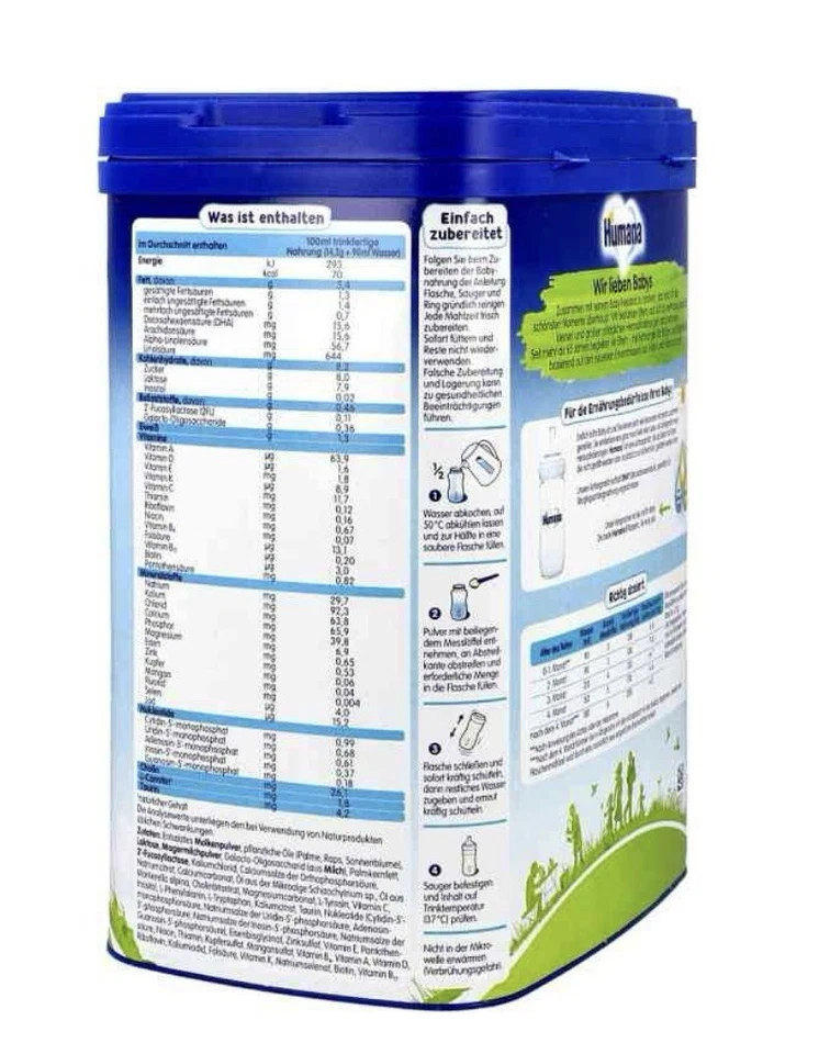 4 Confezioni Di Latte Hunana 1 Da 750 g Con Etichetta Tedesca - Image 3 of 4