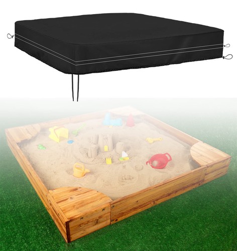 Sandbox Cover 420D Heavy Duty Sandbox Cover Sand Coxes Kids Outdoor Lid-48in Squ