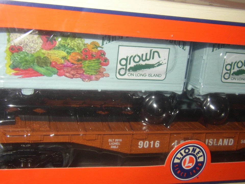 Lionel 6- 58555 Railroad Museum Long Island Farm Bureau TFOC 9016 2 Trailer NEW - Image 2 of 3