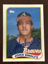 1989 Topps #382 John Smoltz AUTO Atlanta Braves AUTOGRAPH Signed HOF