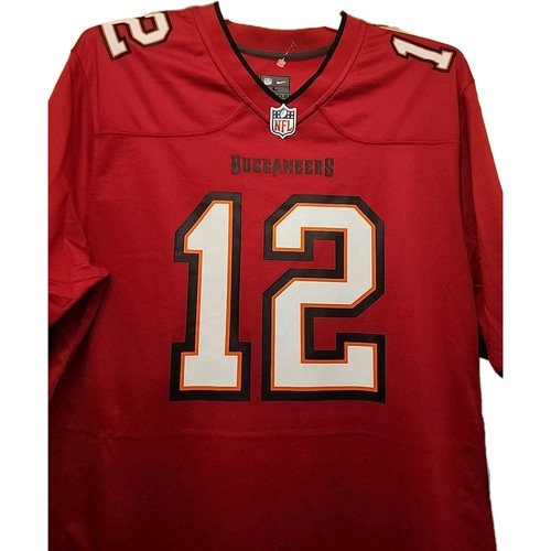 NIKE TOM BRADY #12 TAMPA BAY BUCCANEERS NAME/NUMMER ROT HERREN GRÖSSE 2XL Neu mit Etikett NEU - Bild 7 von 8