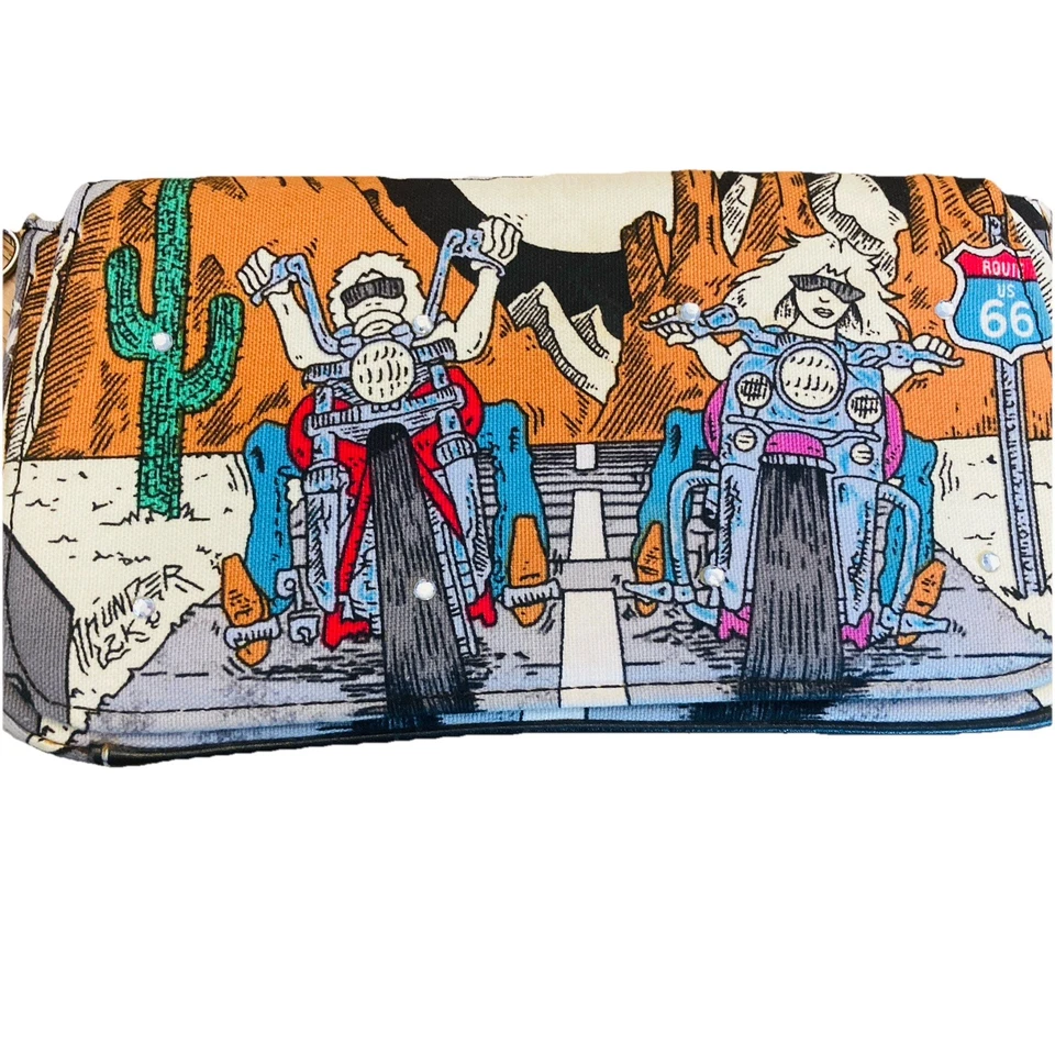 Cartera pequeña para motocicleta Route 66 9"x5"x3", con funda para teléfono Thunder 2K Foto 3 de 4