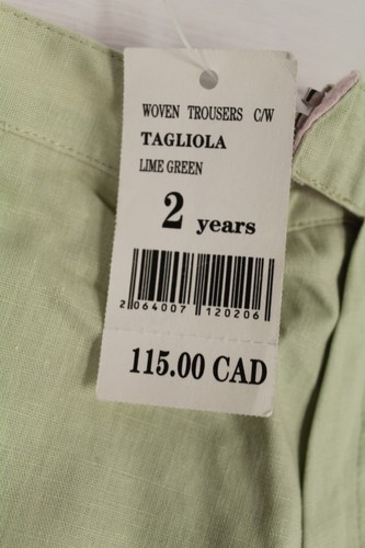 JACADI Girl's Tagliola Green Flower Pants Sz 2 Years NEW $117 - Picture 4 of 4