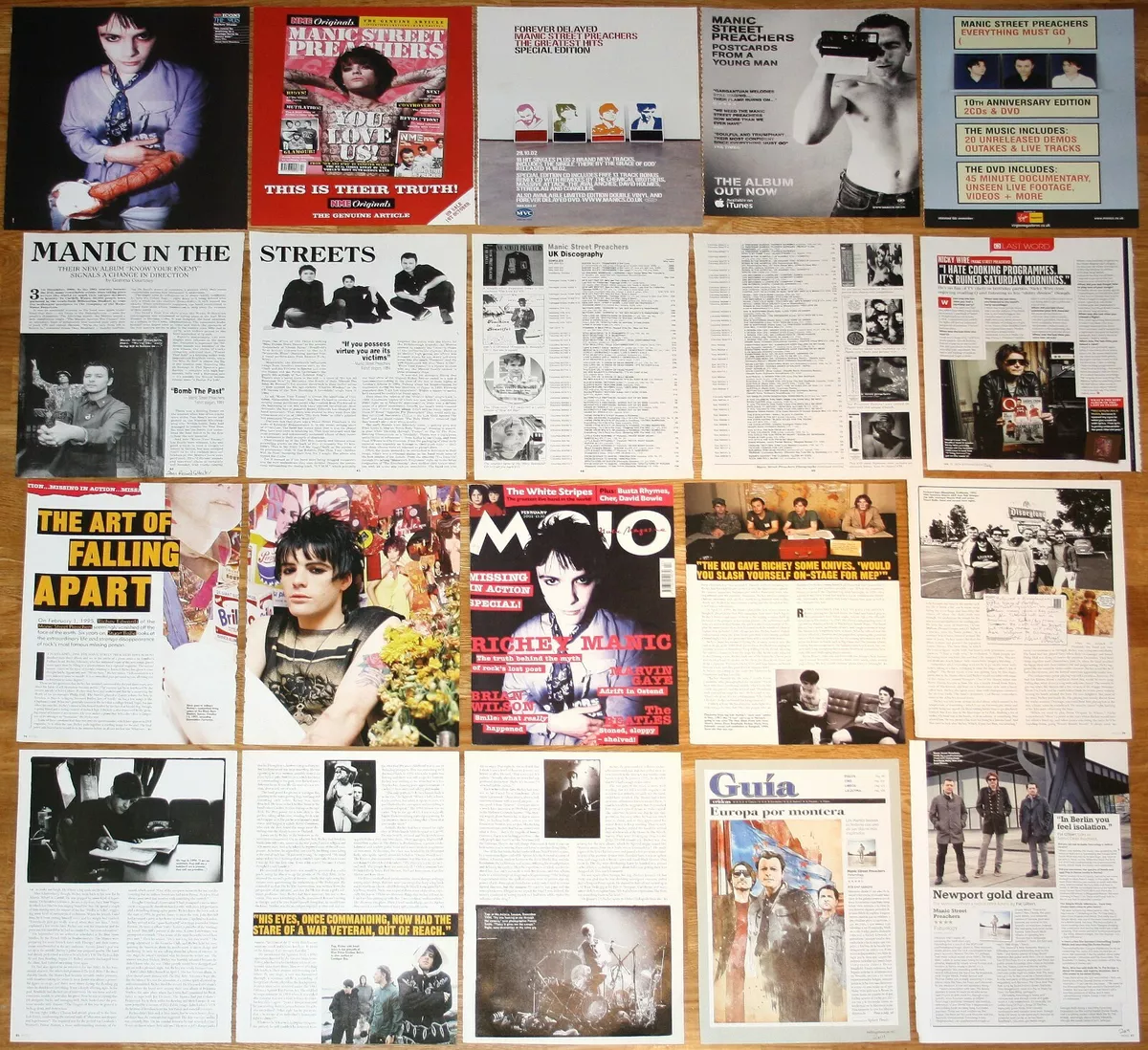 Manic Street Preachers UK Clippings Magazine Articles Music Band