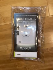 SnapPower GuideLight 2 - Outlet Wall Plate LED Night Light White, Duplex - 2pk