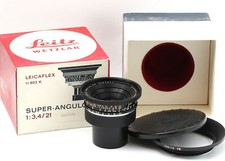 Leica Super-Angulon-R 21/3.4 21mm f/3.4 with 12511e hood boxed 11803