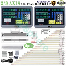 2/3Axis Digital Readout DRO TTL Glass Linear Scale Encoder CNC Milling Lathe US