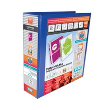 Image of Elba Panorama 65mm 4 D-Ring Presentation Office Binder A4 Blue(4 Pack) 400008675