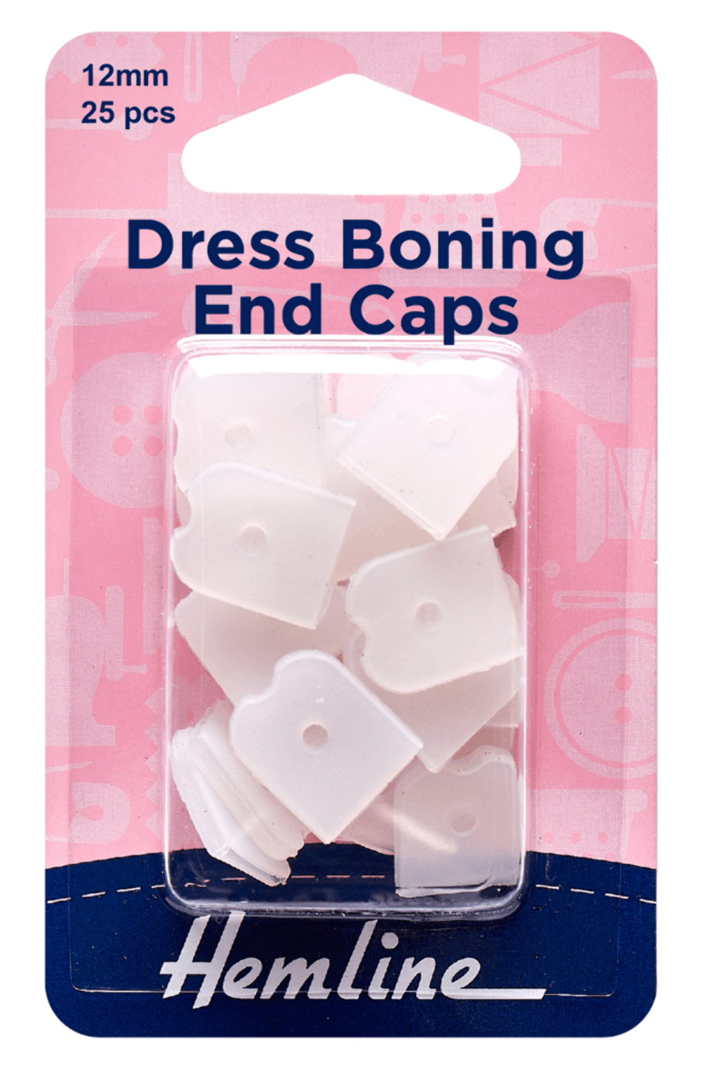 Boning End Caps – 12mm Plastic Dress Sewing Protection by Galedi Pins