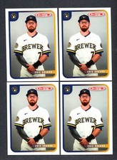 2020 Topps Total Wave 3 PR /3702 #286 Eric Sogard Lot of 4 Milwaukee Brewers