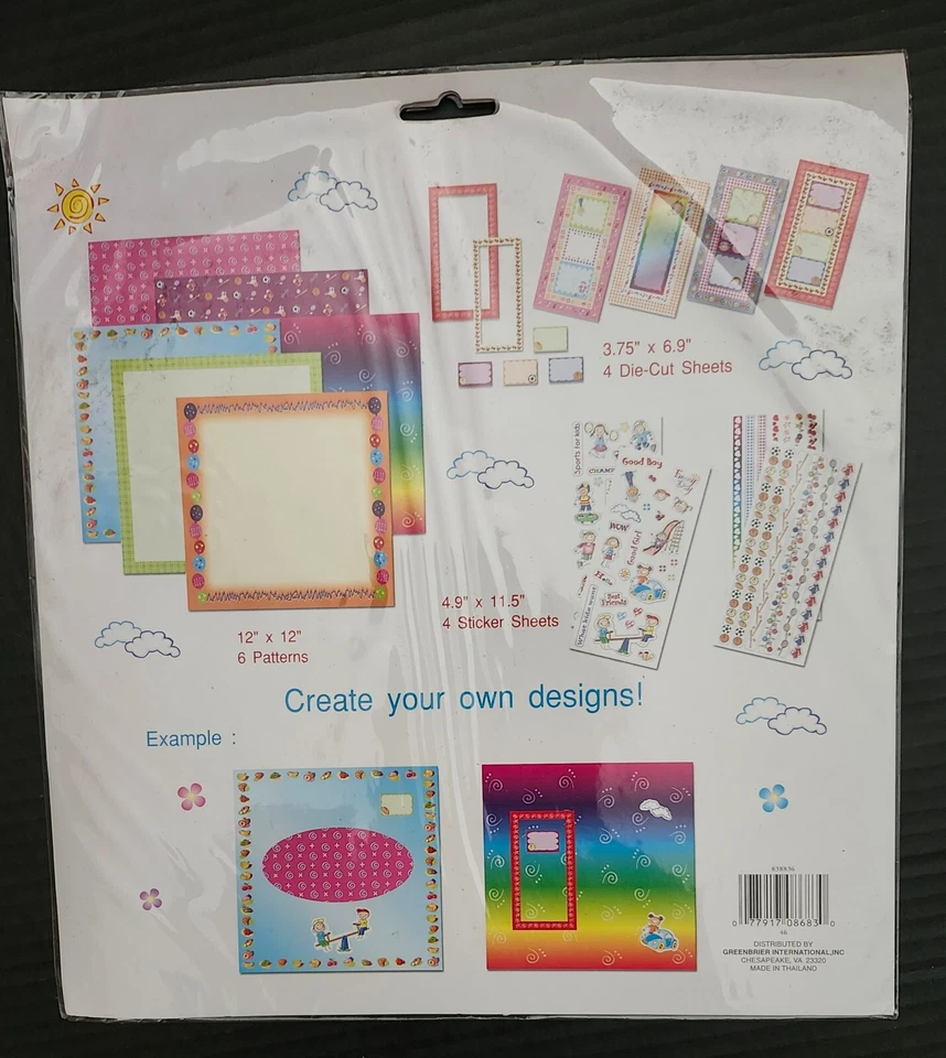 FREE Miss Elizabeth's Large Scrapbook Scrapbooking kit Set 12 x 12 Sports NIP - Image 2 of 2